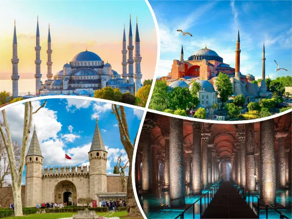 Blue Mosque & Basilica Cistern & Hagia Sophia & Topkapi Palace Tickets With Audio Guide
